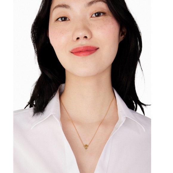 KATE SPADE • Dazzling Gold Precious Pansy Necklace - Picture 2 of 3